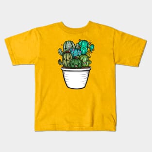 Succulent Family Illustration Kids T-Shirt